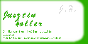 jusztin holler business card